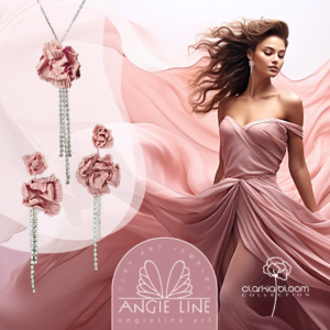 CLARKIA BLOOM COLLECTION - Angie Line Art Polymer Clay Earrings Handcrafted by Artist Vanessa Freire