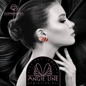 CLARKIA BLOOM COLLECTION 2.0 - Angie Line Art Polymer Clay Earrings Handcrafted by Artist Vanessa Freire