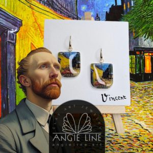 Cafe Terrace at Night by Van Gogh Collection - Angie Line Jewelry Artist Vanessa Freire